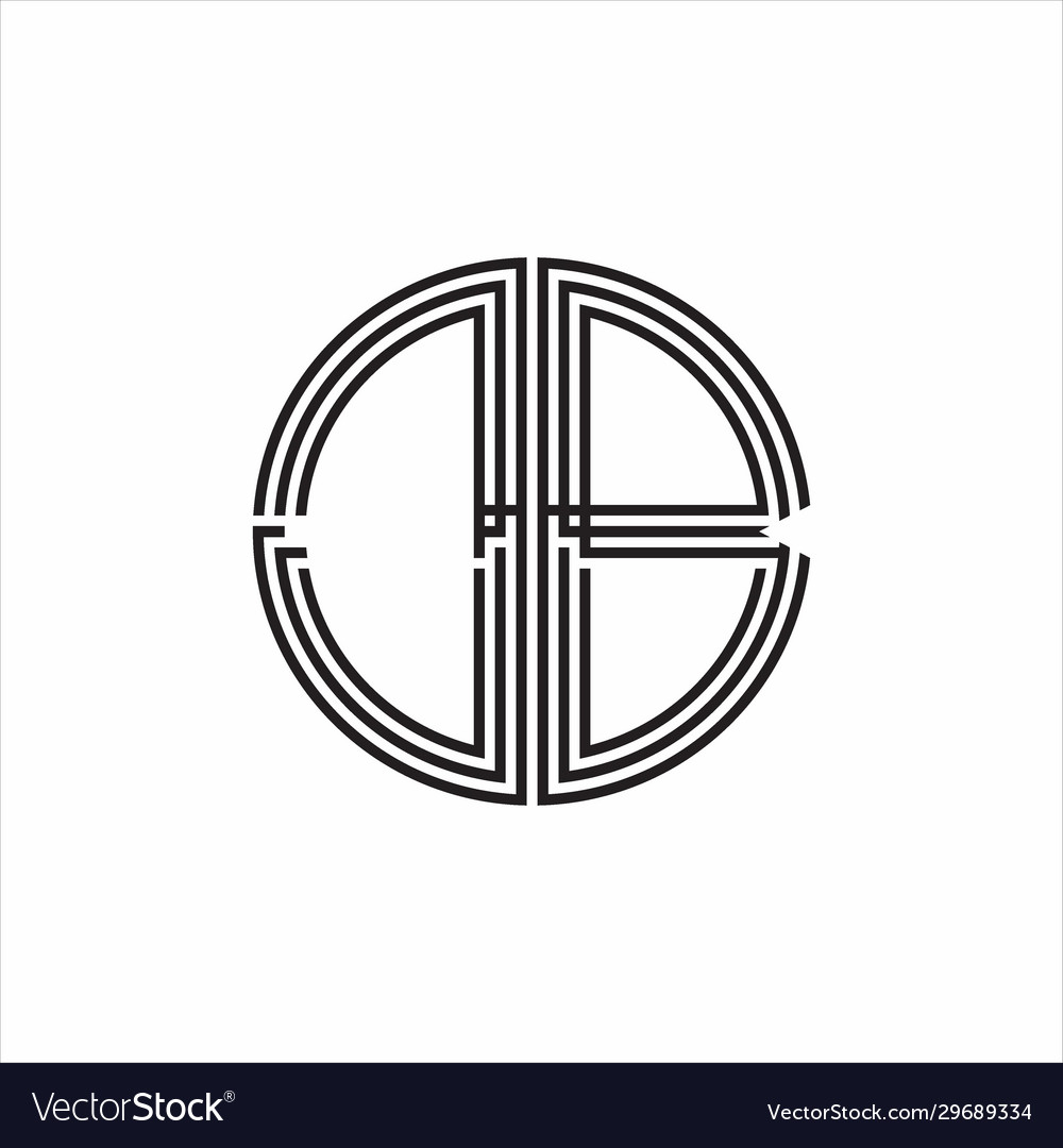 Db logo monogram triple ribbon style line design