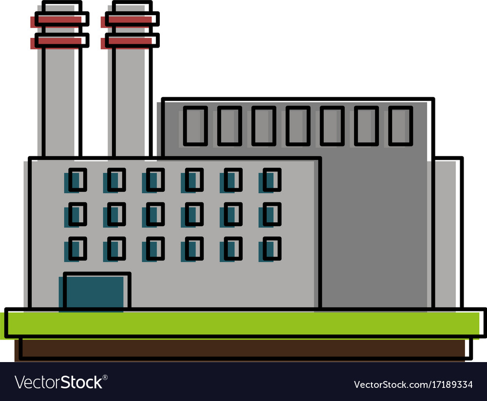 Industrial plant factory Royalty Free Vector Image