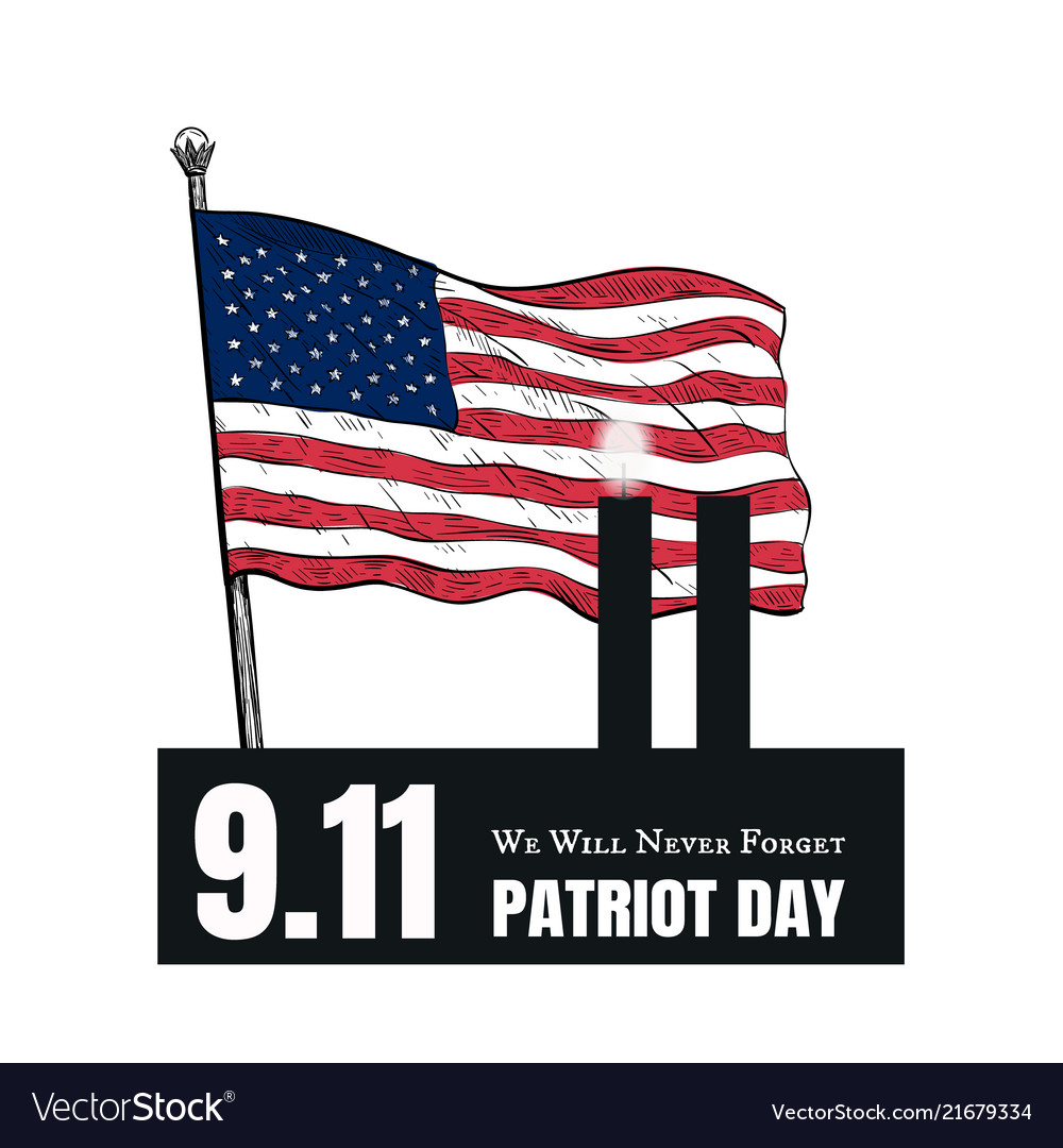 Patriot day american flag stripes background