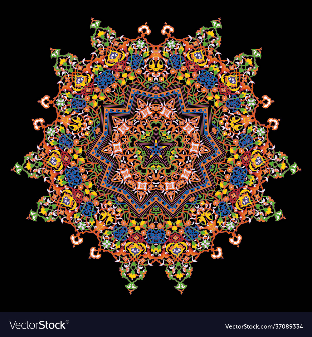 Pentagonal mandala five pointed design element eps Vector Image Pentagonal mandala five pointed design element eps