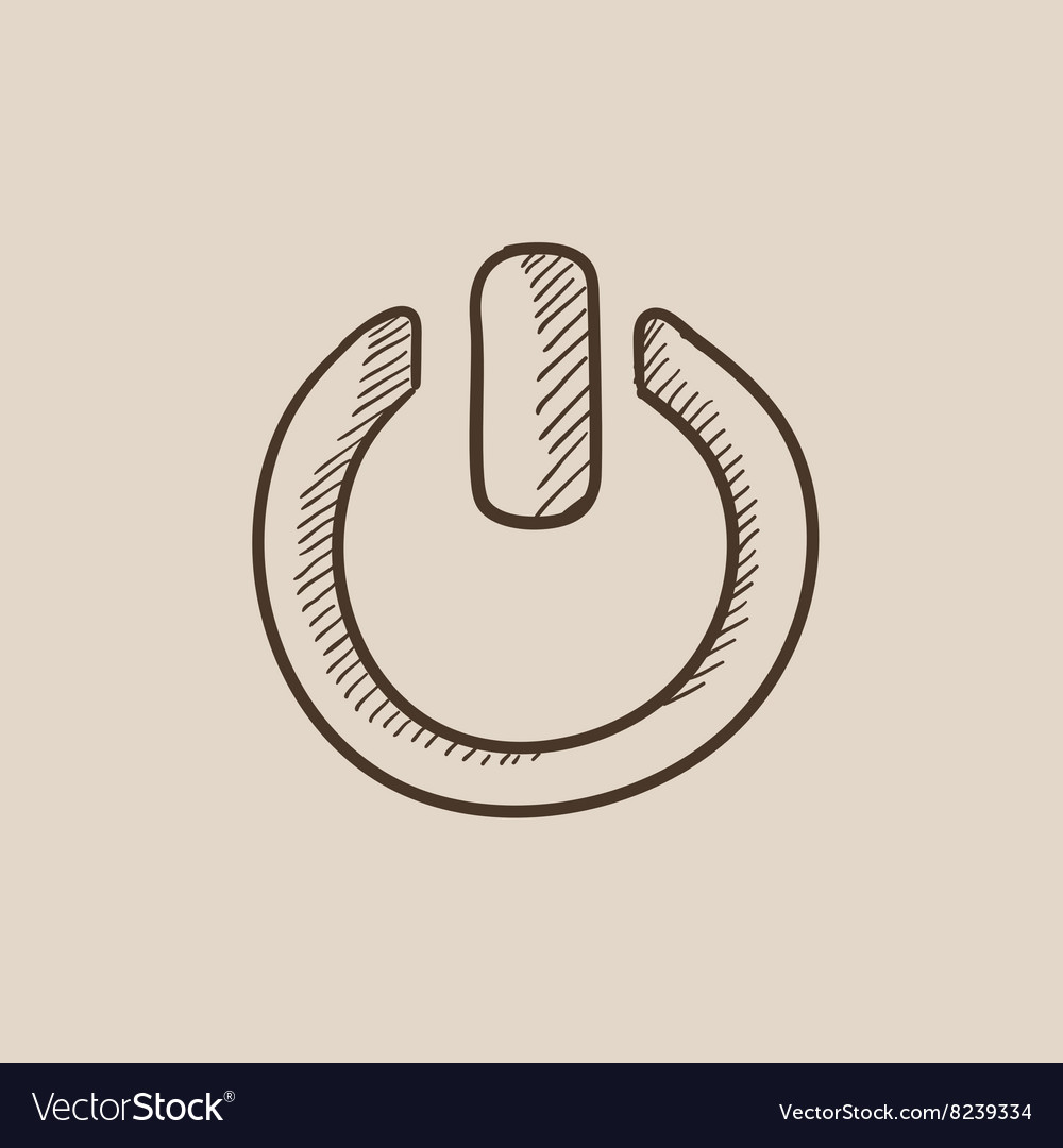 Power button sketch icon