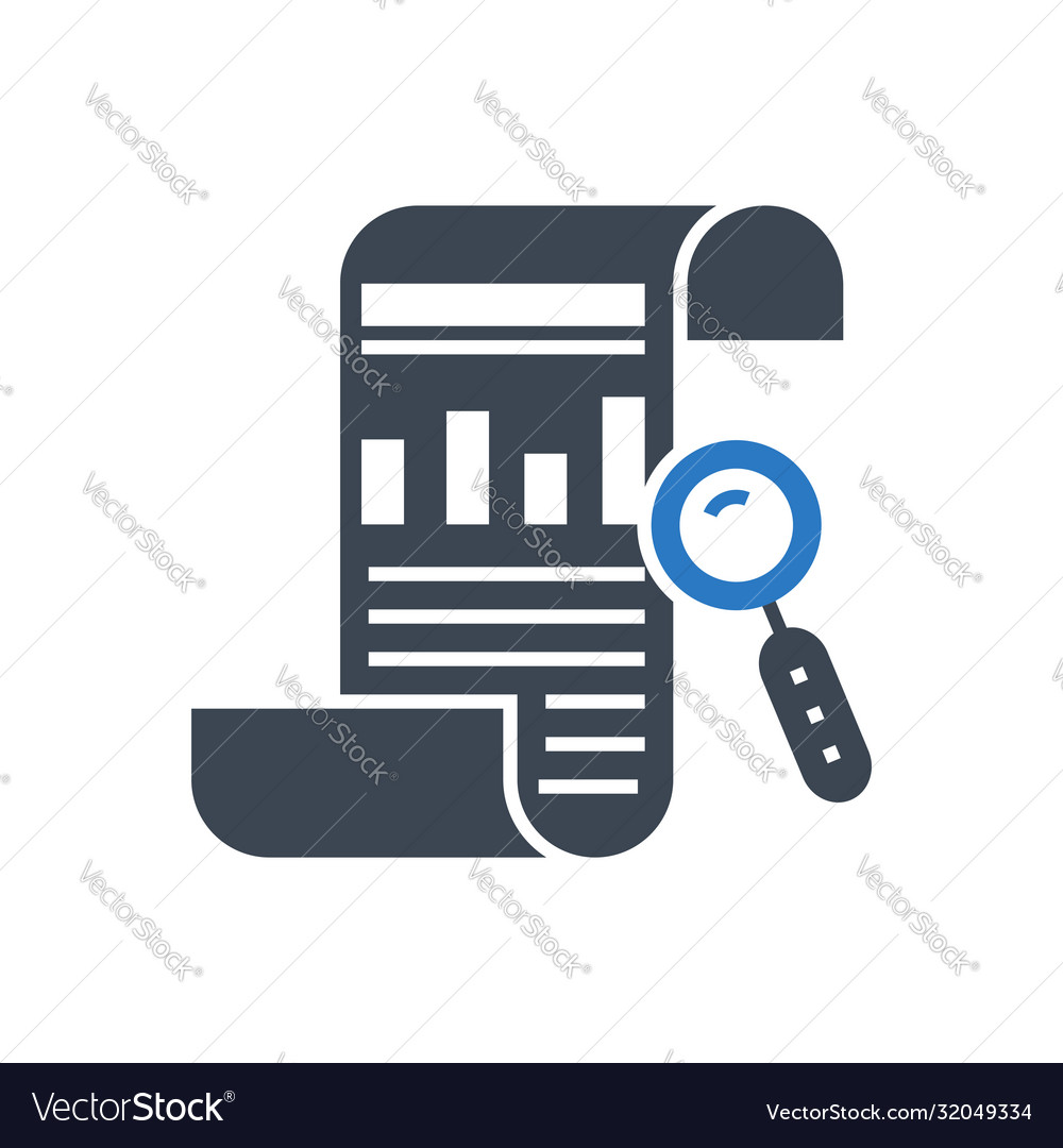 Seo report glyph icon