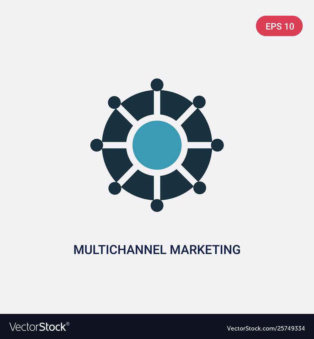 Two color multichannel marketing icon from Vector Image