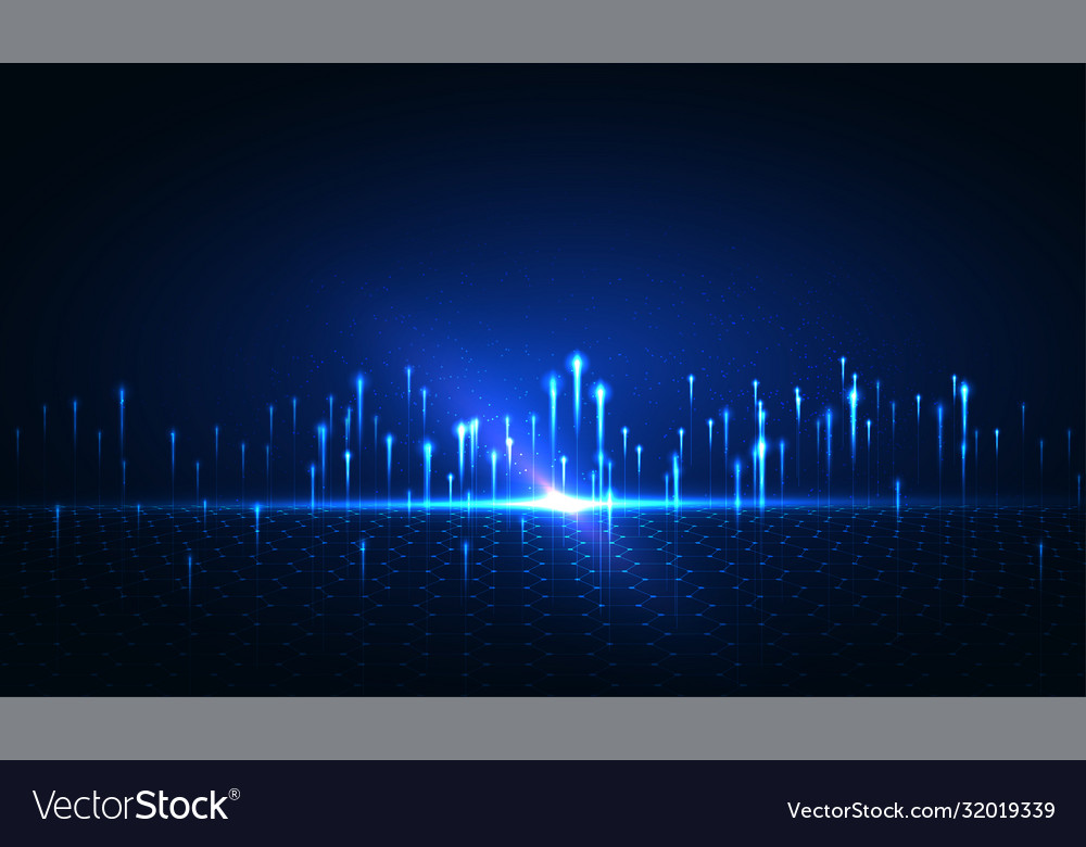 Abstract technology data visualization background vector image Abstract technology data visualization background
