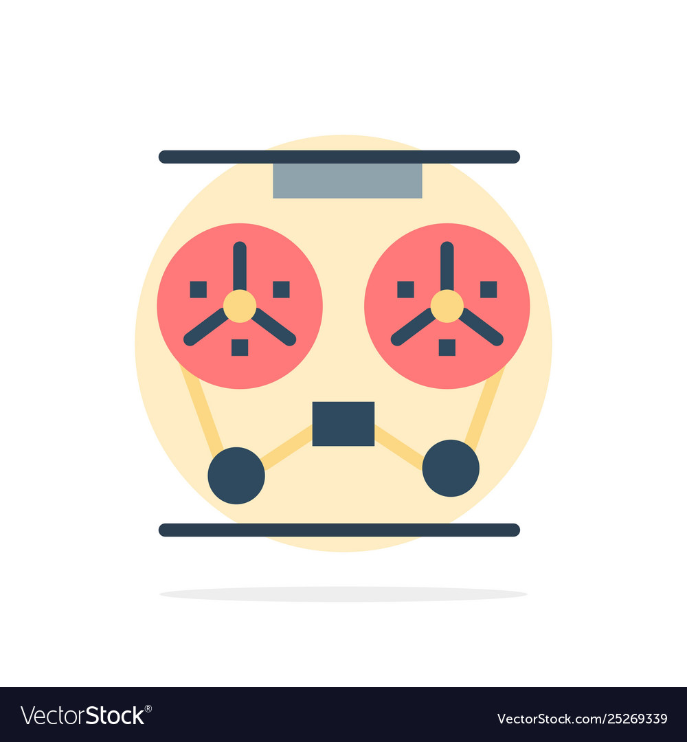 Audio player record recorder reel abstract circle vector image Audio player record recorder reel abstract circle