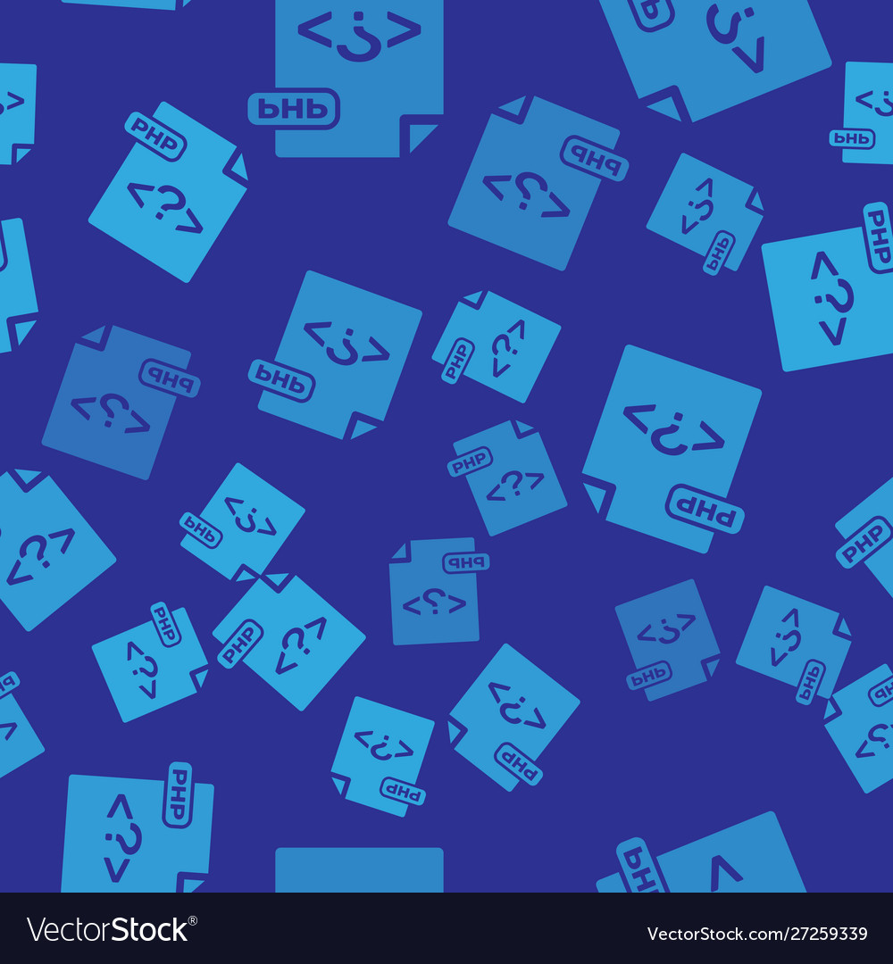 Blue php file document download button icon Vector Image Blue php file document download button icon