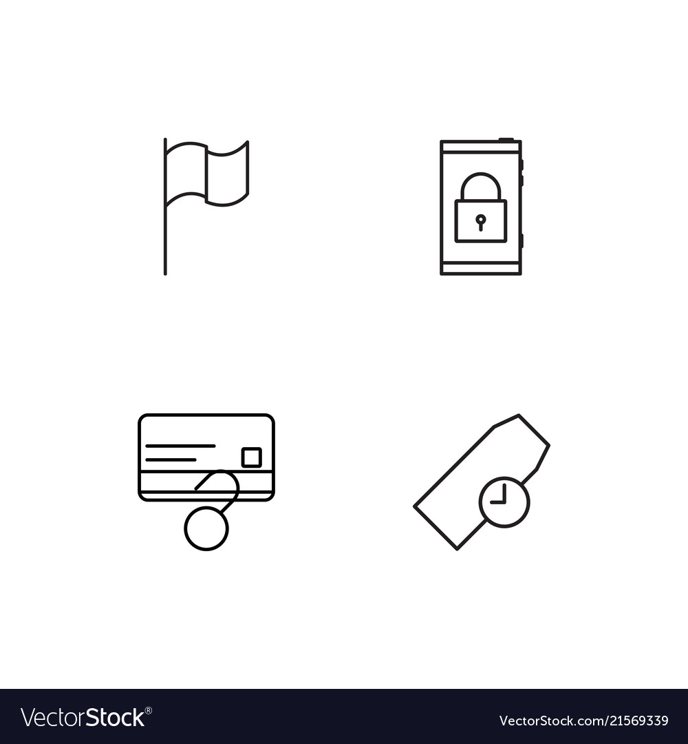 Essential linear icons set simple outline