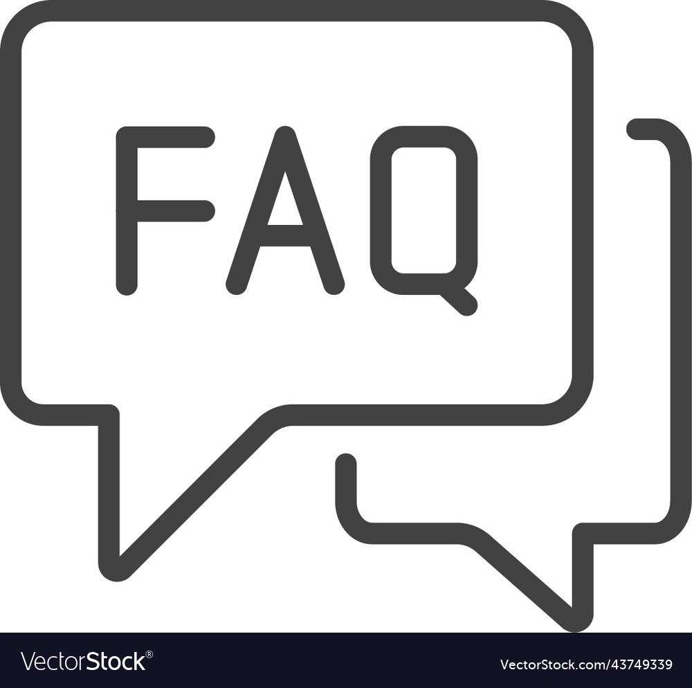 Faq thin line icon outline editable stroke