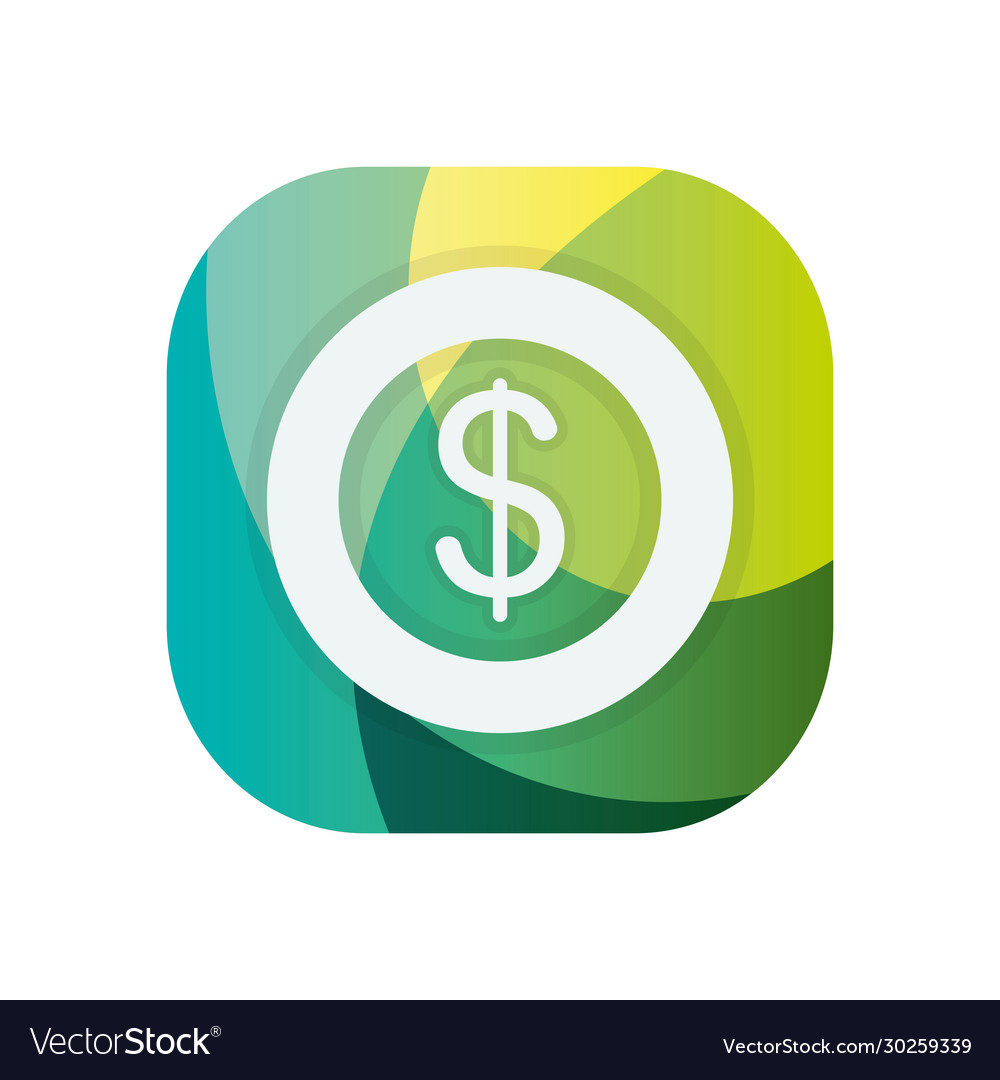 Isolated coin block flat style icon design