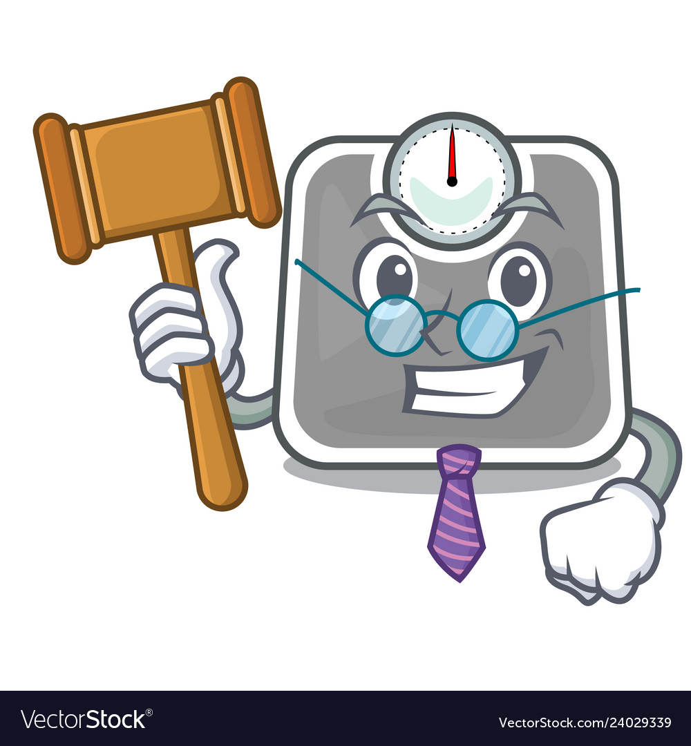 Judge weight scala isolated with in cartoons