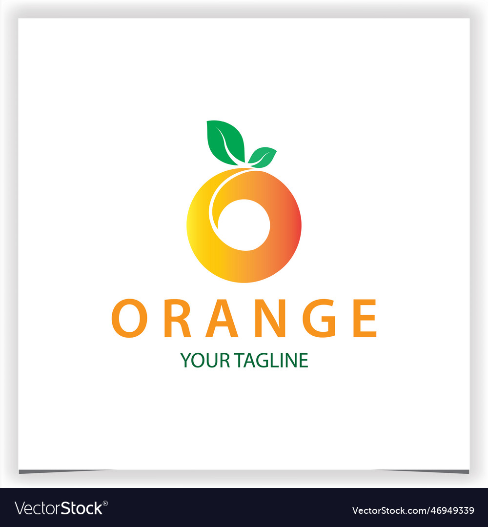 Letter o orange logo premium elegant template eps