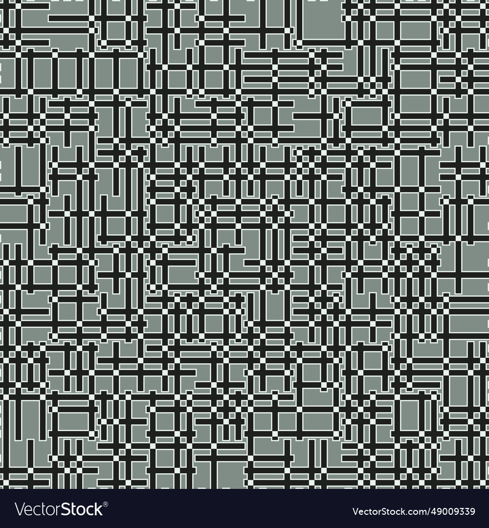 Monochrome glitch effect textured grid pattern vector image Monochrome glitch effect textured grid pattern