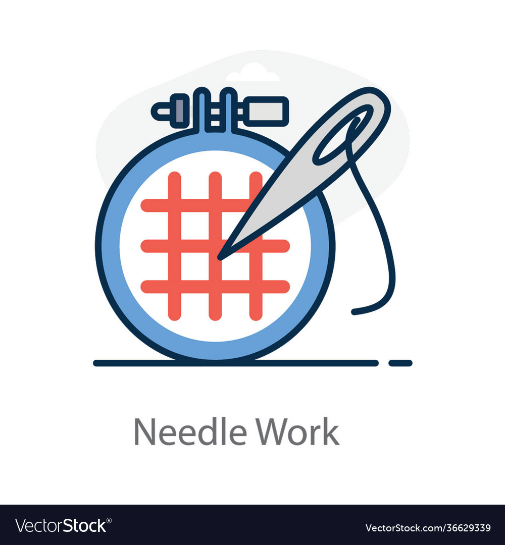 Needlework Royalty Free Vector Image VectorStock