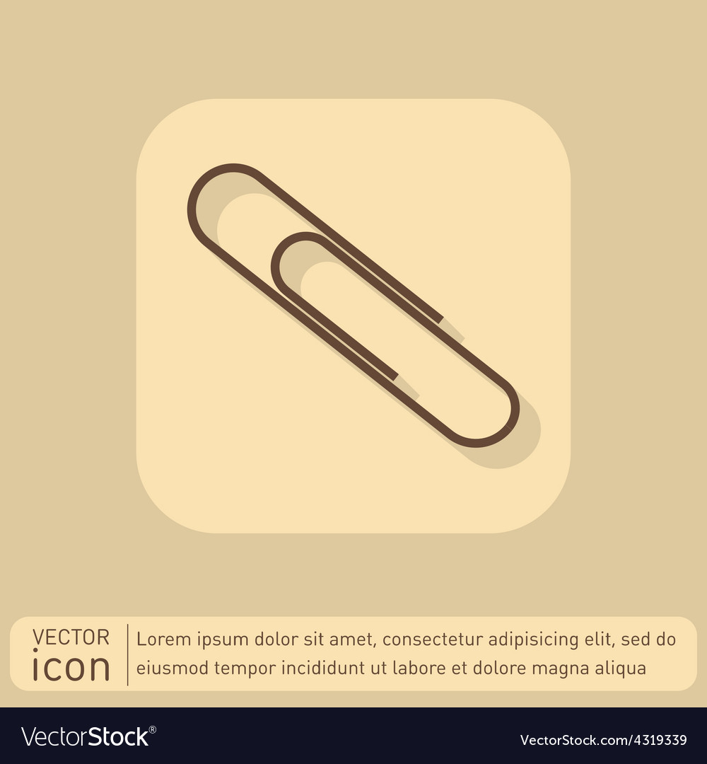 Paper clip icon a symbol of office