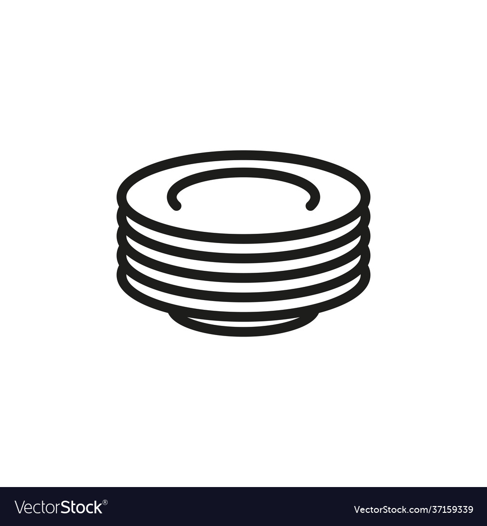 Plate stack icon simple linear