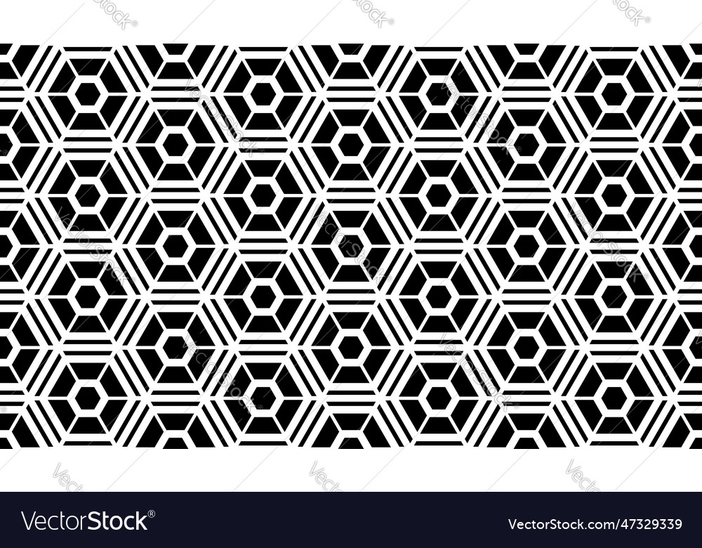 Seamless hexagons pattern