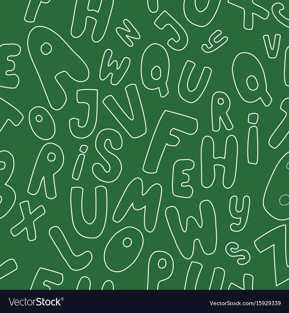 Seamless pattern with letters