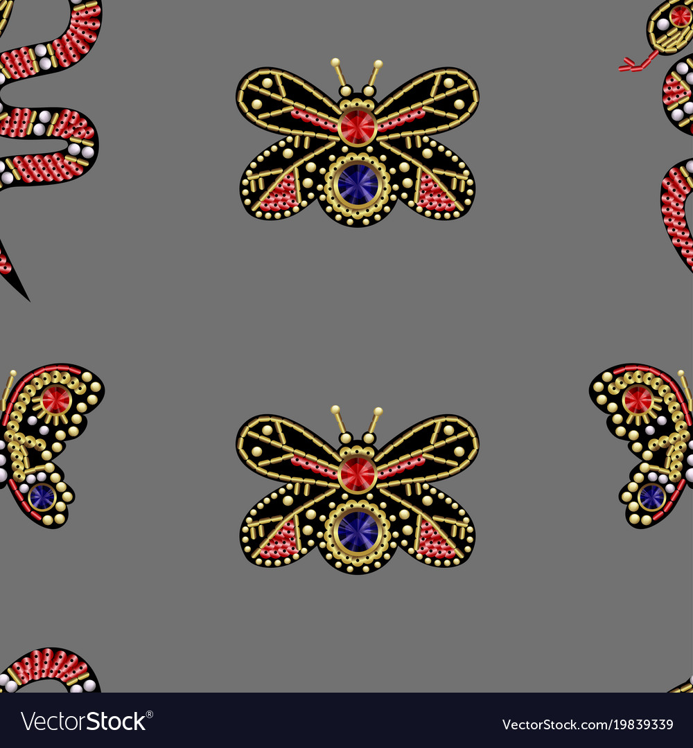 Seamless pattern with patches sequins