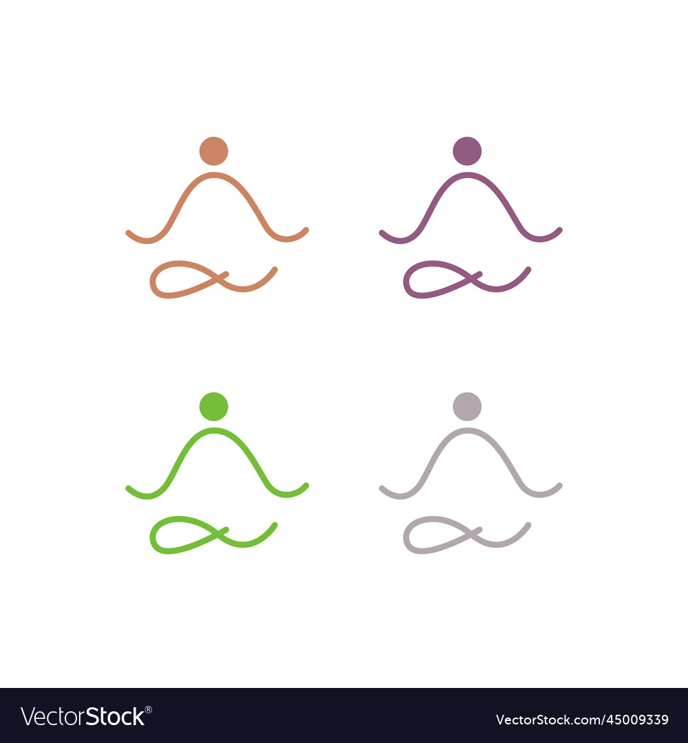 Yoga And Wellness Sign Symbol Art Logo Royalty Free Vector 5940