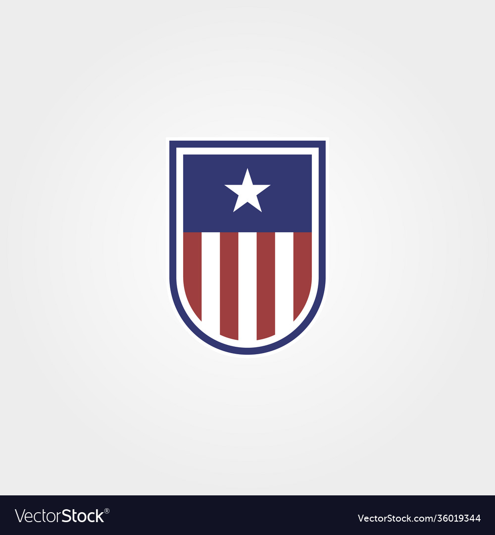 American emblem with shield logo symbol design Vector Image