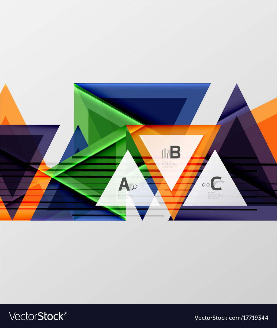 Color triangles background design