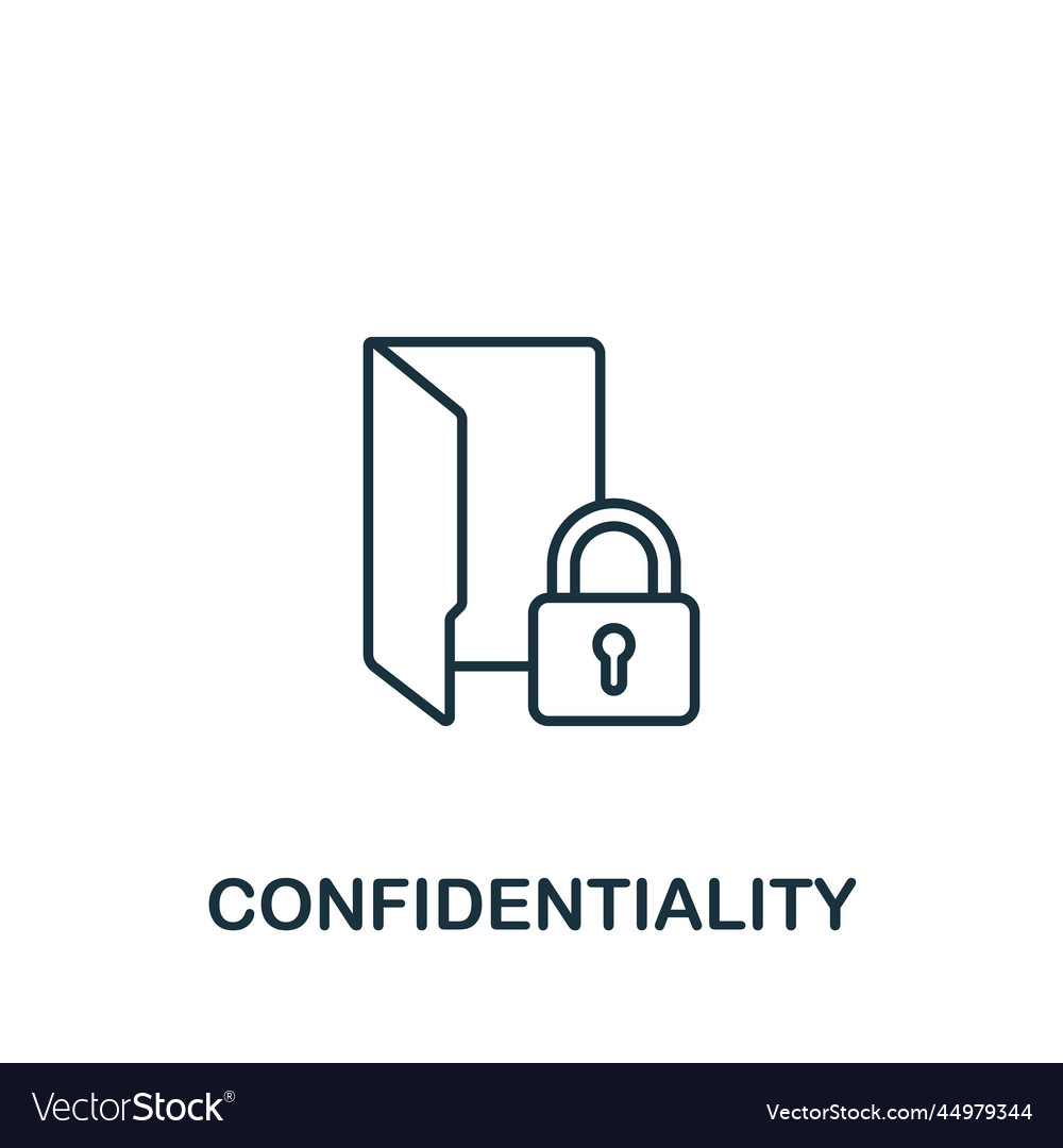 Confidentiality icon monochrome simple business