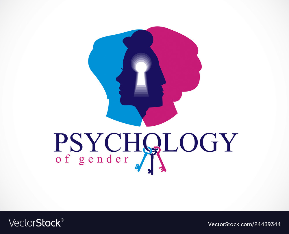 Gender psychology concept created with man