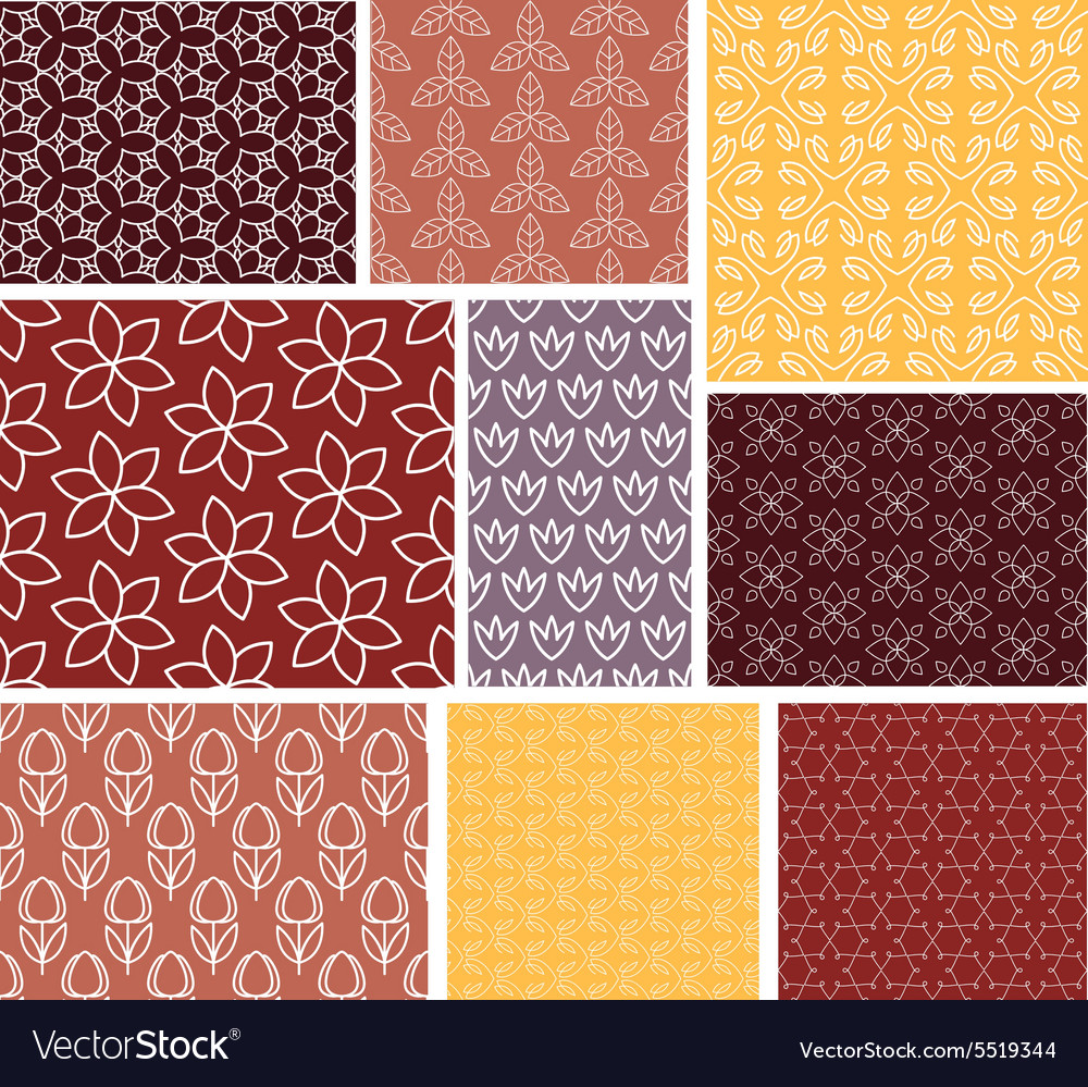 Geometric patterns set of seamless