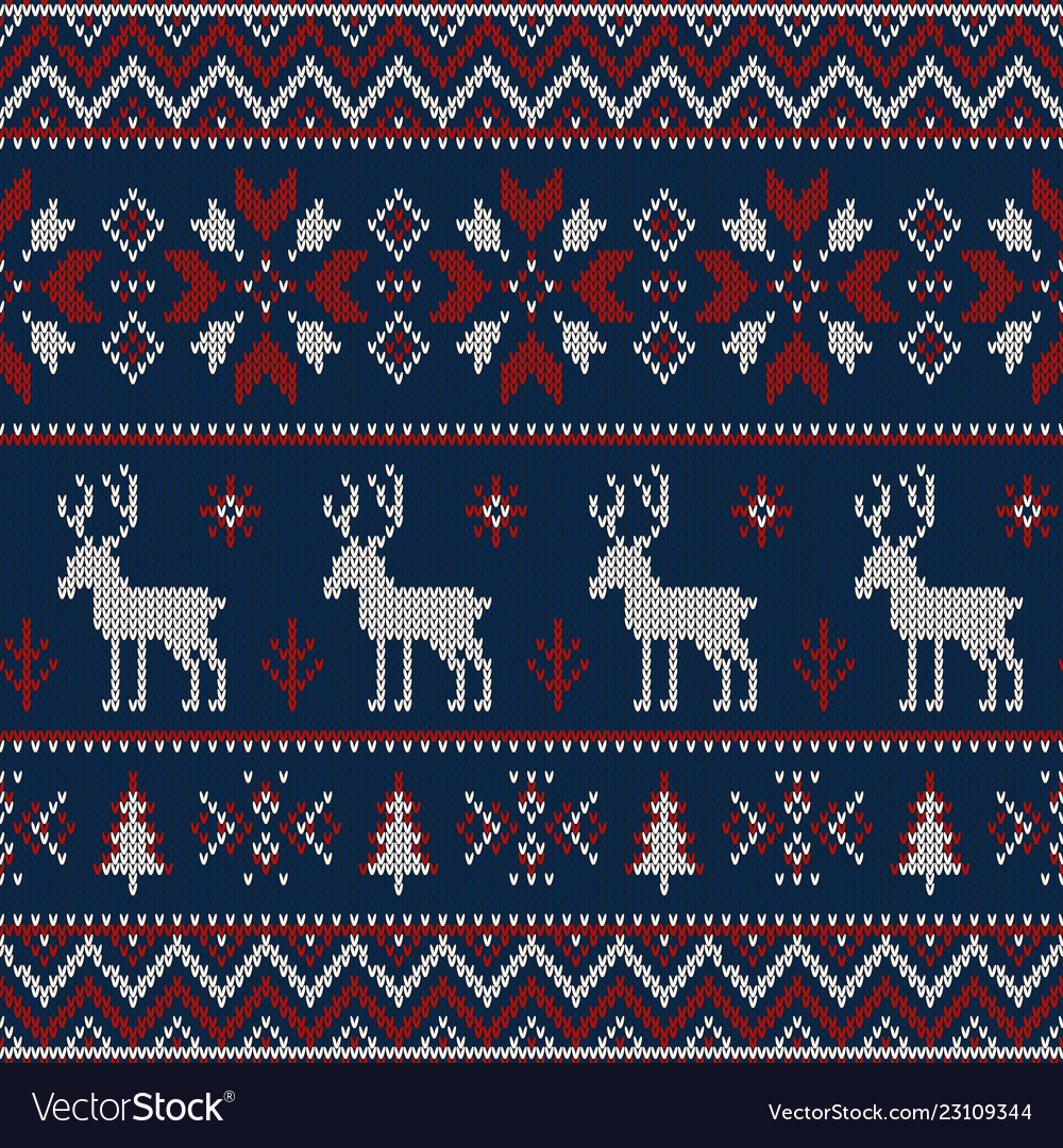 Gestrickte Winter geometrische Muster
