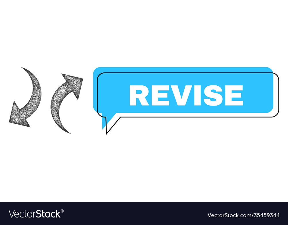 Misplaced revise speech frame and net mesh vector image Misplaced revise speech frame and net mesh