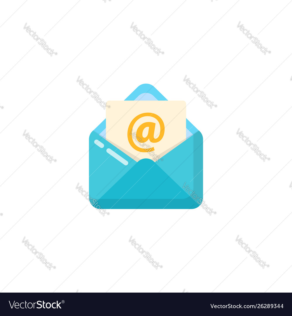 Opened envelope and document icon design vector image Opened envelope and document icon design
