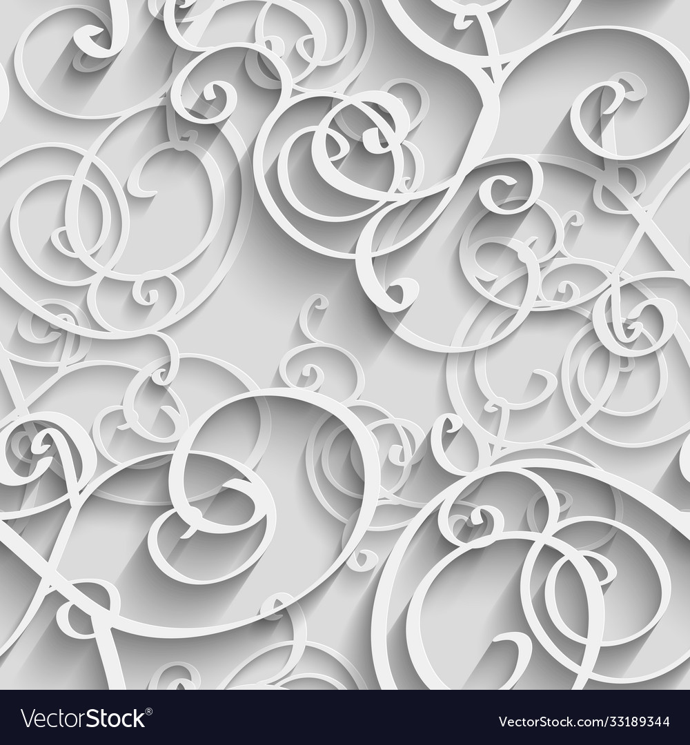 Pattern interwoven lines with a shadow curly