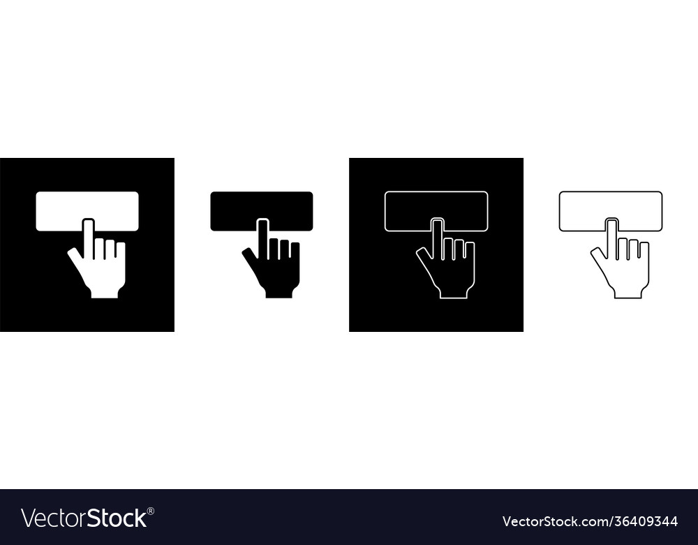 Set computer keyboard icon isolated on black vector image Set computer keyboard icon isolated on black