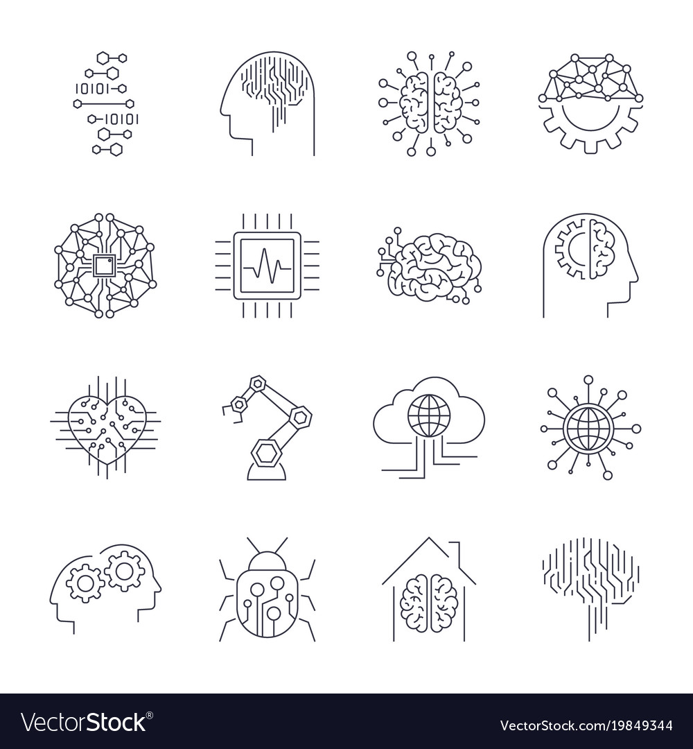 Simple set of artificial intelligence related line