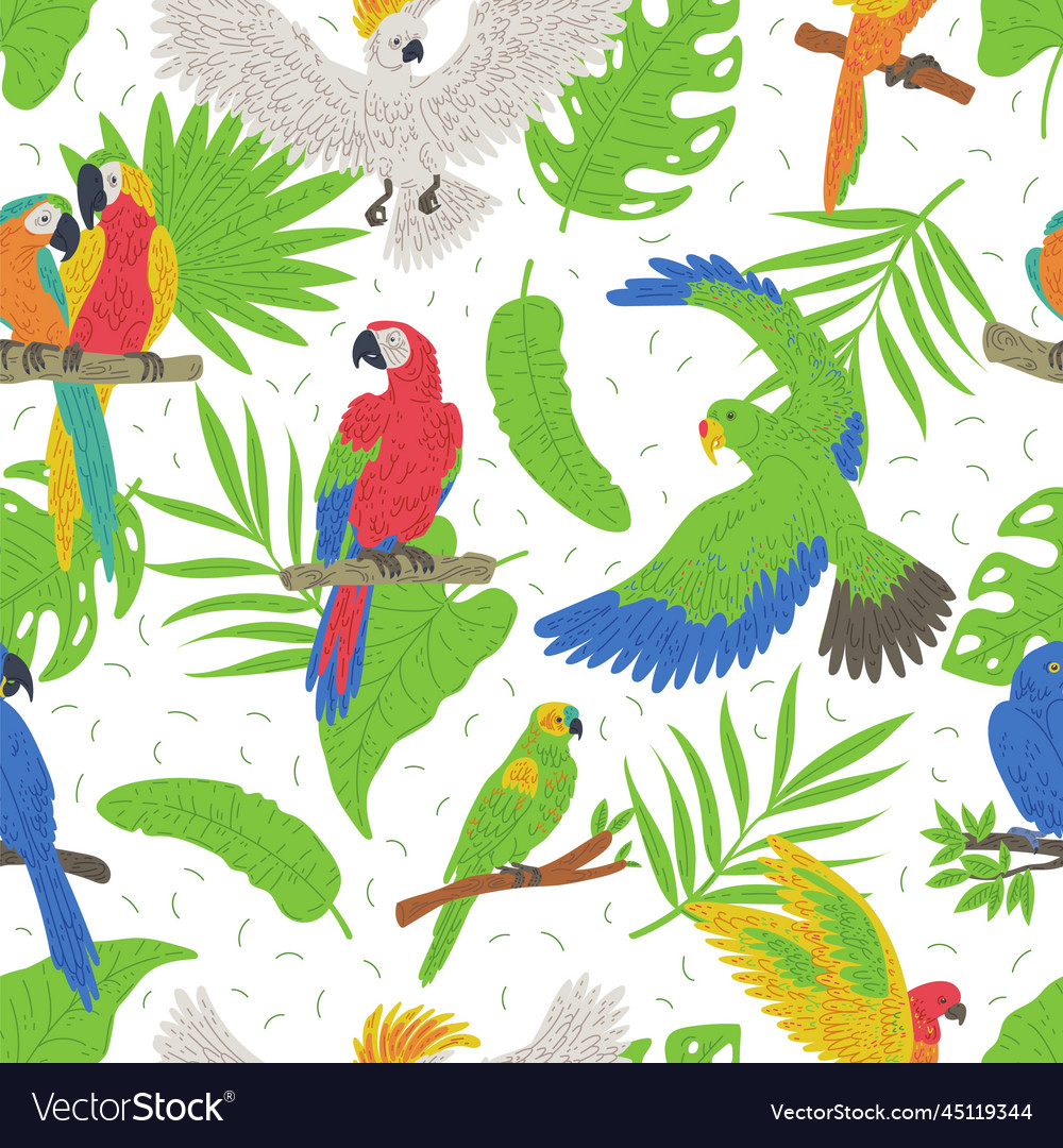 Tropical Parrot Pattern