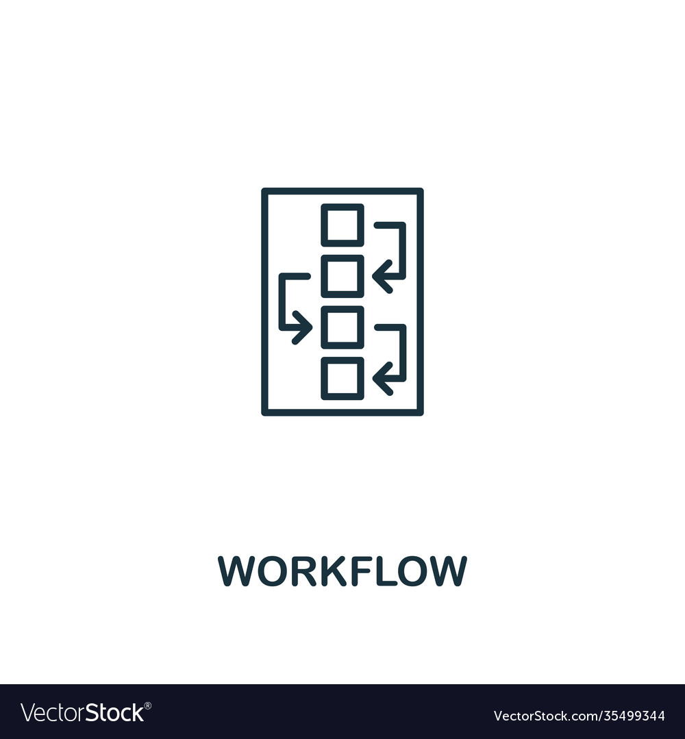 Workflow icon premium style design from ui vector image Workflow icon premium style design from ui