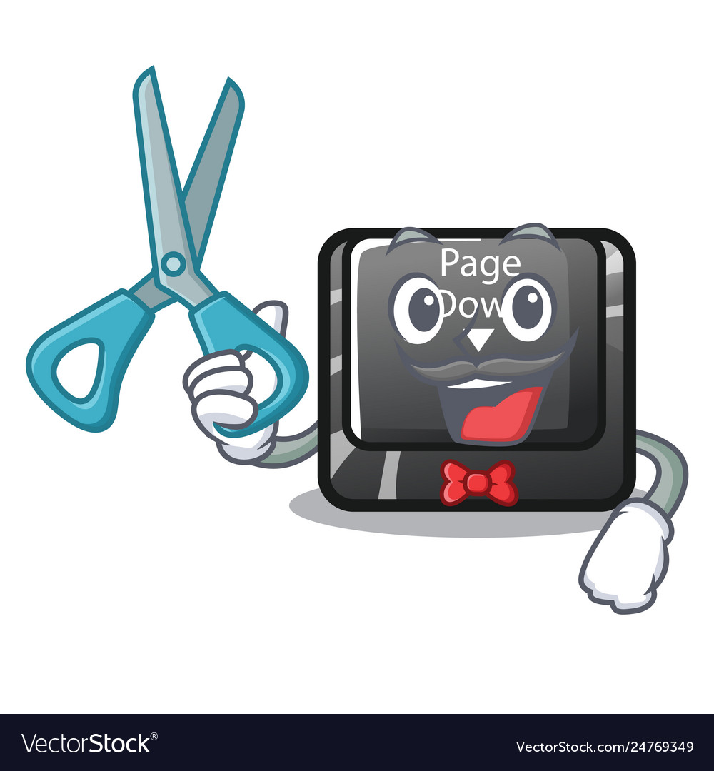 Barber character page down button installed