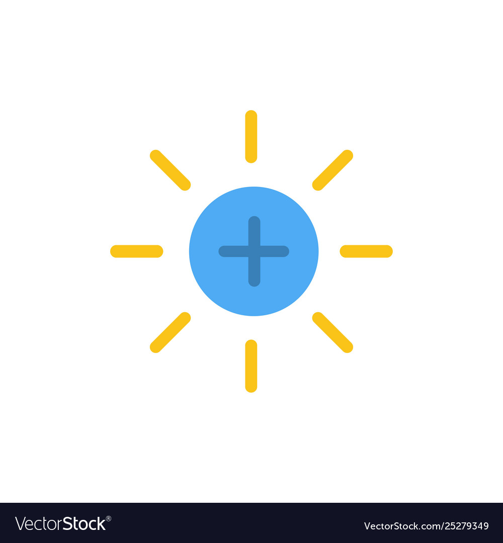 Brightness interface ui user flat color icon vector image Brightness interface ui user flat color icon