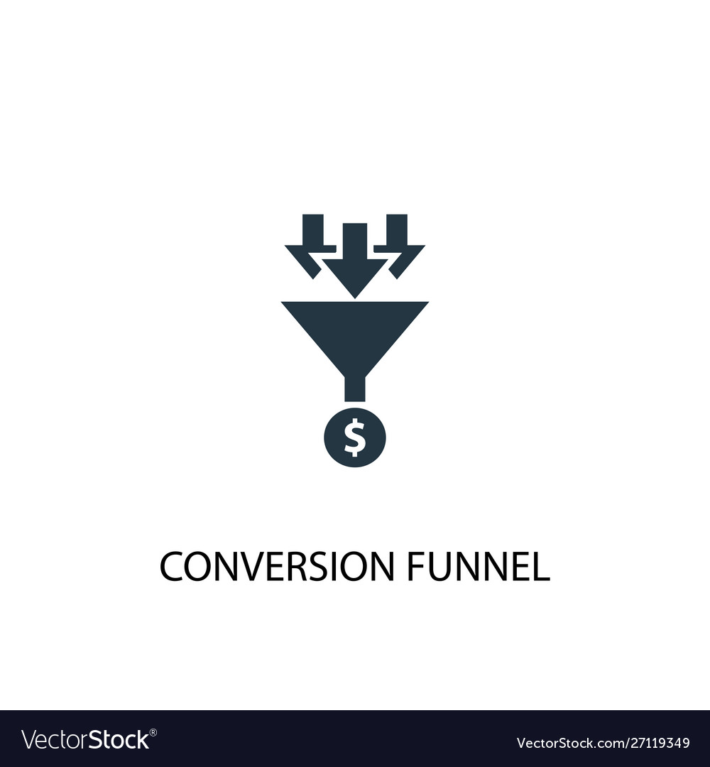 Conversion funnel icon simple element