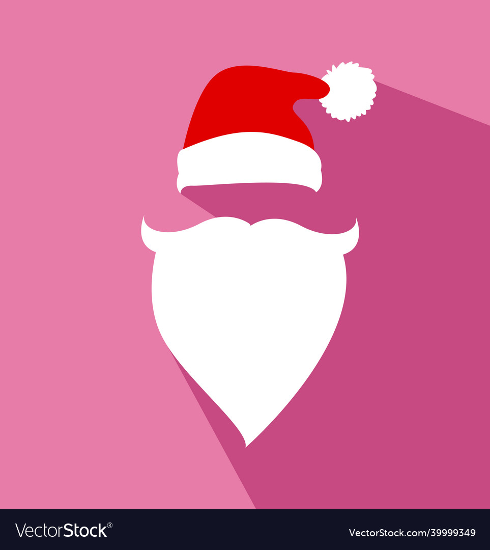 Flat design santa claus face