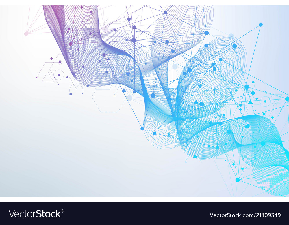 Geometric abstract background with connected line