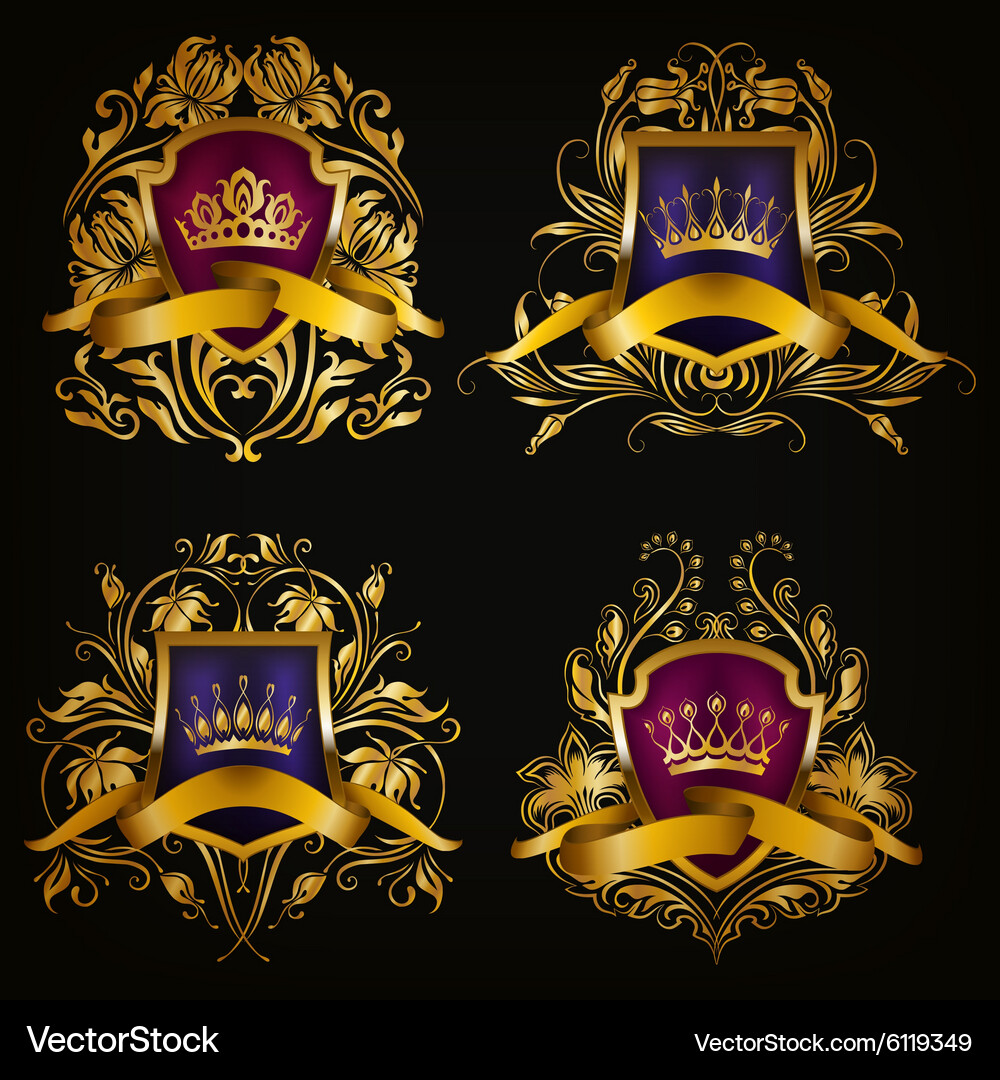 Monogram logos set Royalty Free Vector Image - VectorStock
