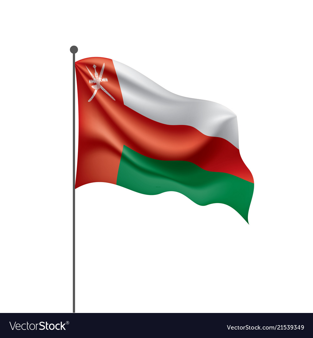 Oman flag on a white