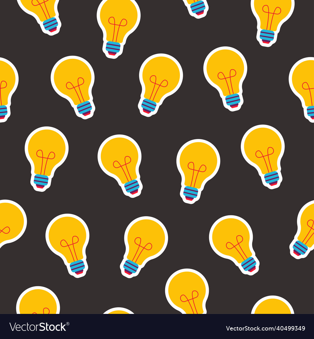 Seamless pattern in the form of light bulb vector image Seamless pattern in the form of light bulb