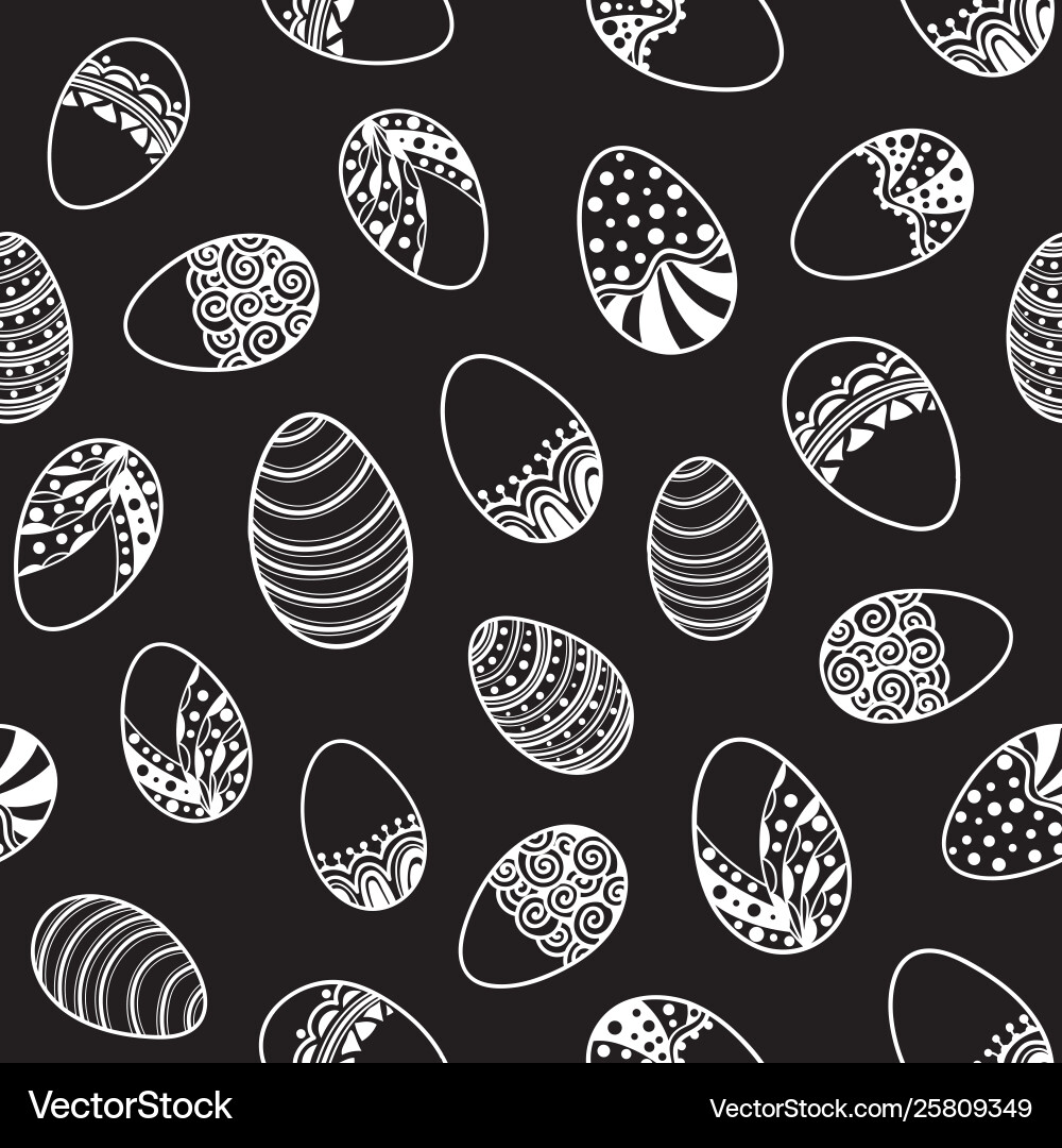 Seamless pattern with easter eggs Royalty Free Vector Image