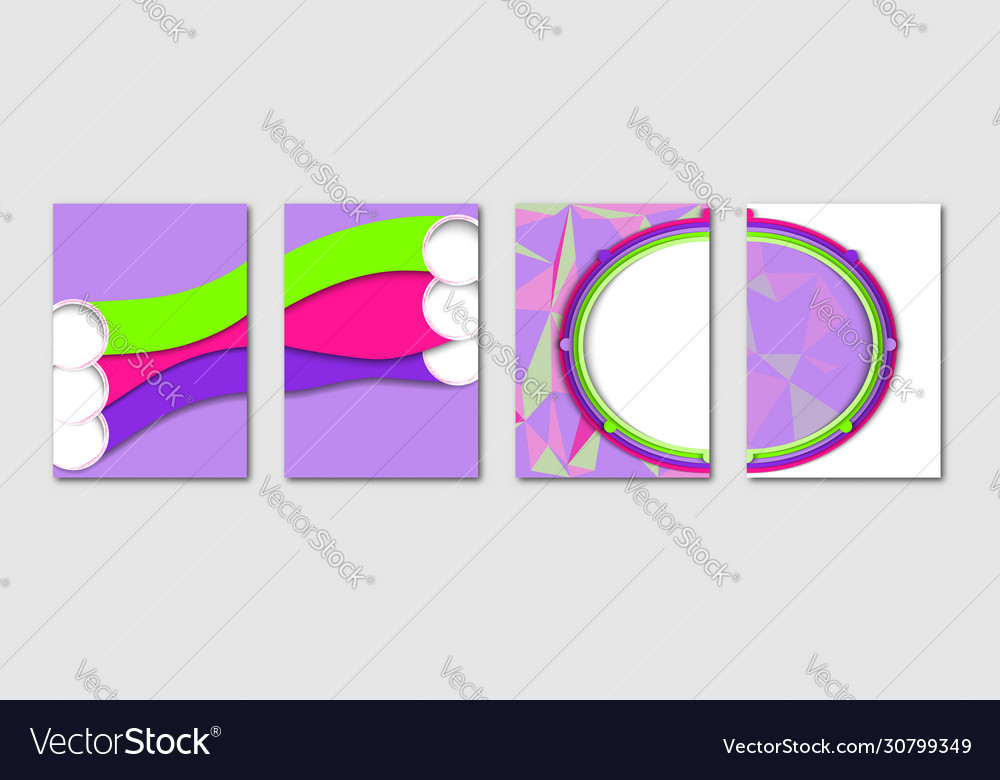 Set template design for step vector image Set template design for step