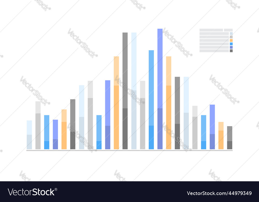 Statistical and data analysis for business vector image Statistical and data analysis for business
