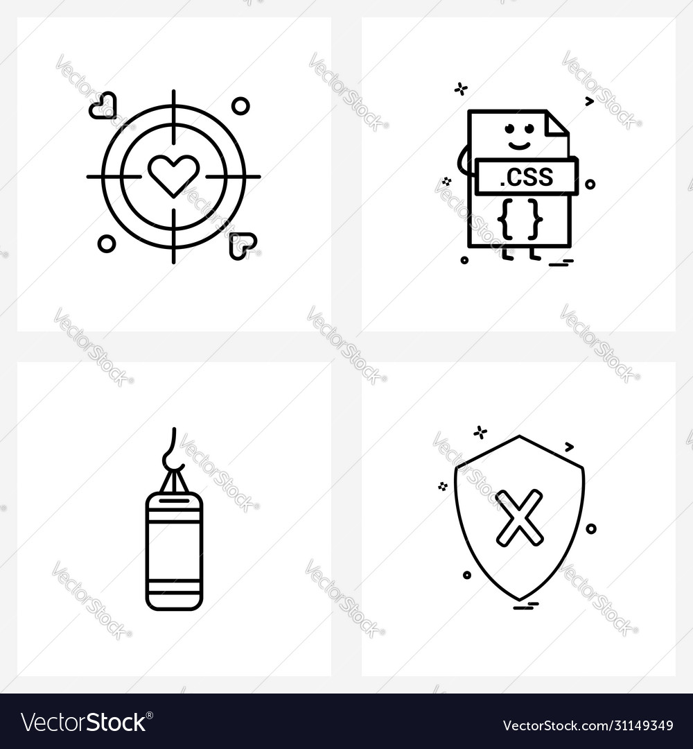 Ui set 4 basic line icons target css