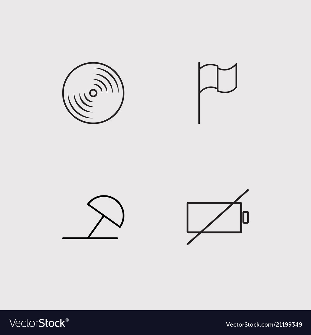 Web simple linear icons set outlined