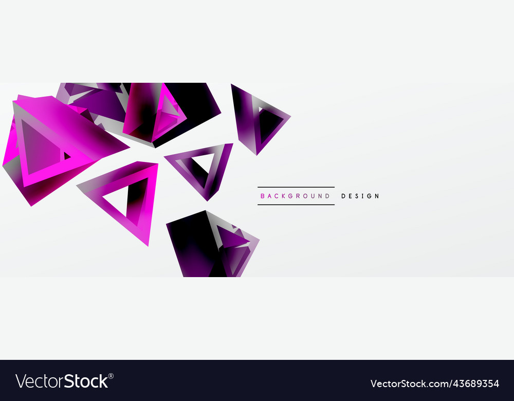 3d triangle abstract background basic shape